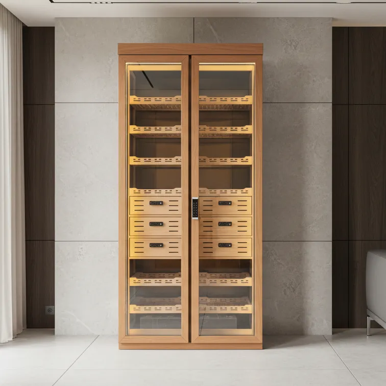 Solid Wood Finishes Cigar — finish for custom wine cabinets by LivinVino