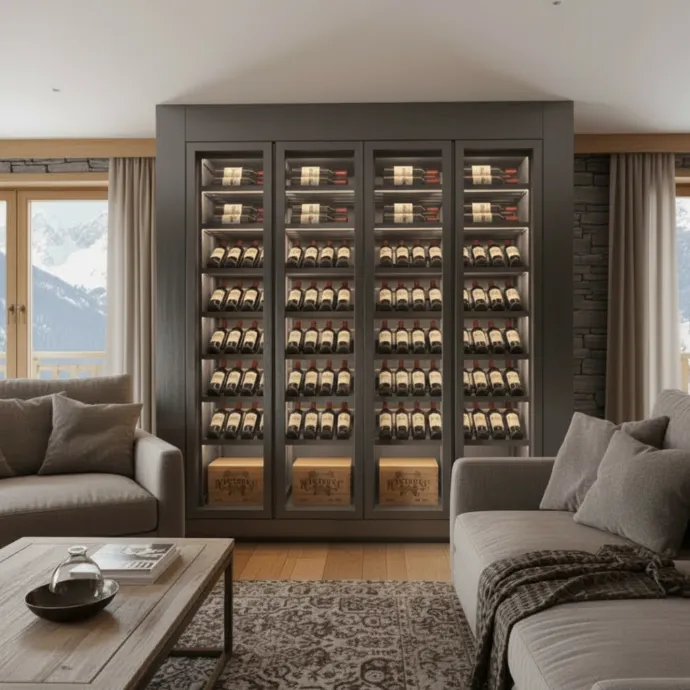 Brushed — finish for custom wine cabinets by LivinVino