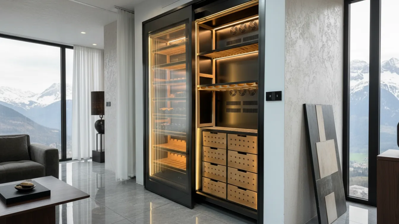 Custom Wine cabinet with sliding door