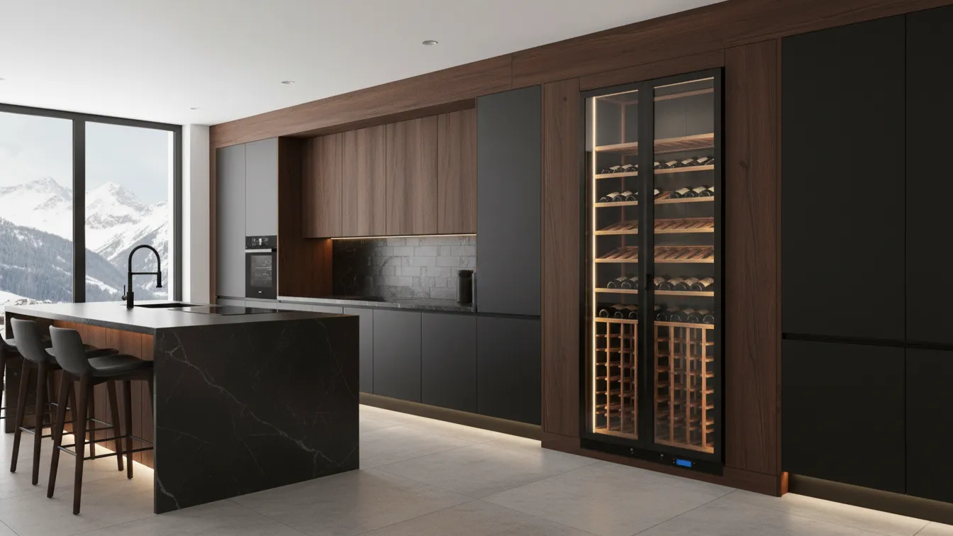 Livinvino Wine Cabinet Integrated in the Kitchen